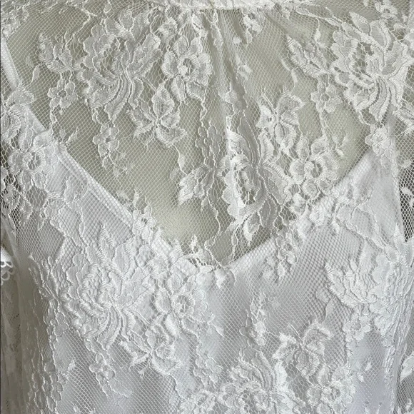 Express Ruffle Lace Top - Picture 2 of 8